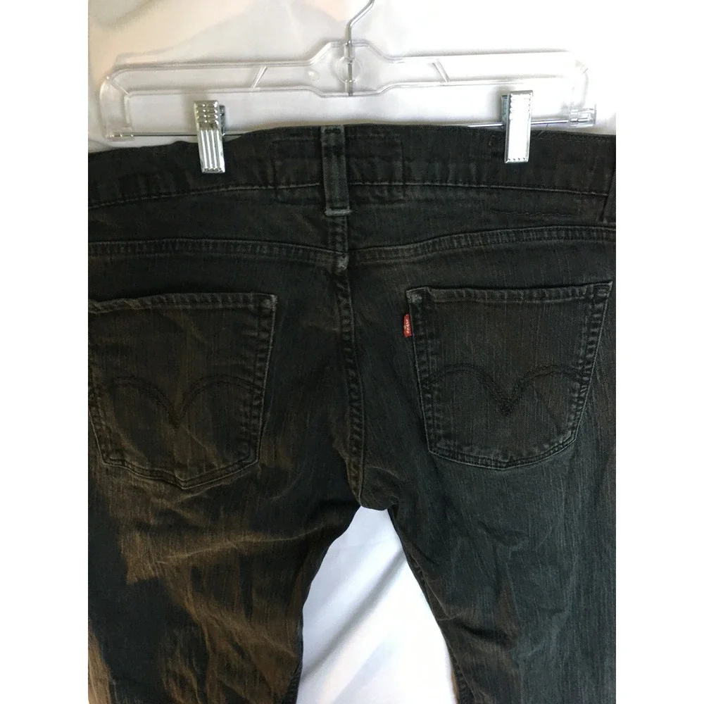 Levis 511 Skinny Jeans Mens 34x32 Faded Black Stretch Denim Pants